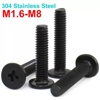 Винты Zimir черные 304 нержавеющая сталь M1.6-M6