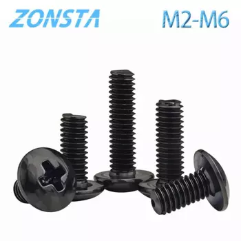 Винты ZONSANTA M2 M2.5 M3 M3.5 M4 M5 M6 черные