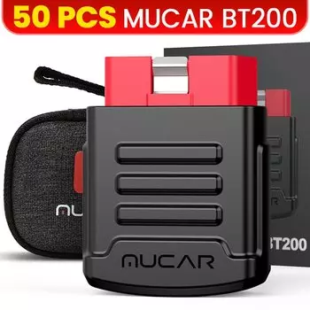Автомобильные инструменты MUCAR BT200 MAX ELM327 AI OBD2 Bluetooth-сканер CANFD двунаправленный 15, сброс полной системы считыватель диагностических кодов