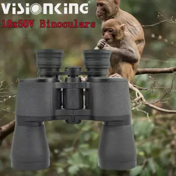 Visionking 10X50, бинокль Porro Bak7 MC, профессиональный HD, большой дальности освещения, для путешествий, охоты, кемпинга