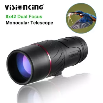 Visionking 8x42 водонепроницаемый Монокуляр Профессиональный Bak4 крыша автогид для телескопа большой диапазон широкий угол наблюдения за птицами охотничий телескоп