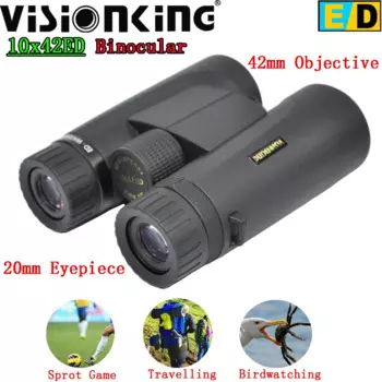 Visionking азот 10x42 ED Бинокль мощный IPX7 водонепроницаемый противотуманный Bak4 FMC наблюдение за птицами путешествия Кемпинг крыша телескоп