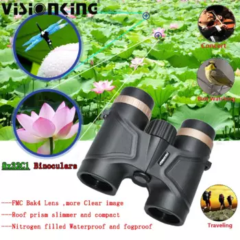Visionking Компактный бинокль на крыше 8x32 Bak4 FMC Профессиональный азотный водонепроницаемый телескоп для наблюдения за птицами Оборудование для кемпинга Прицел