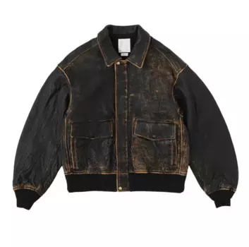 VISVIM FIL 22AW ELMENDORF Nakamura японская мода Тяжелая потертая овчина куртка Ретро a2 кожаная куртка