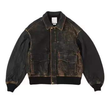 VISVIM FIL 22AW ELMENDORF Nakamura японская мода Тяжелая потертая овчина куртка Ретро a2 кожаная куртка