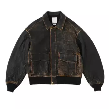 VISVIM FIL 22AW ELMENDORF Nakamura японская мода Тяжелая потертая овчина куртка Ретро a2 кожаная куртка