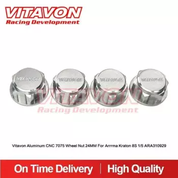 VITAVON CNC Alu 7075 колесная гайка 24 мм для Arrrma Kraton 8S Outcast 8S 1/5 ARA310929