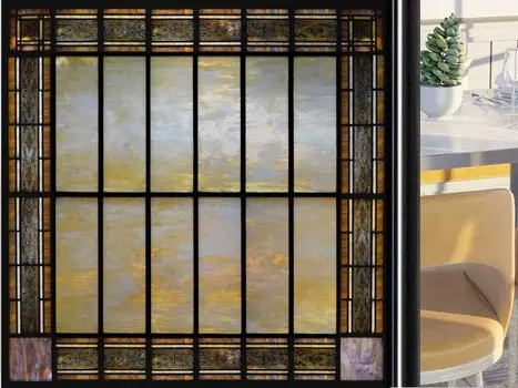 Витражная пленка для окна Yesmet, статичная, ар-деко, ПВХ