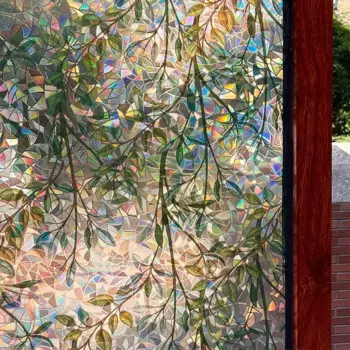 Витражная пленка для окон Green Vines Leaves