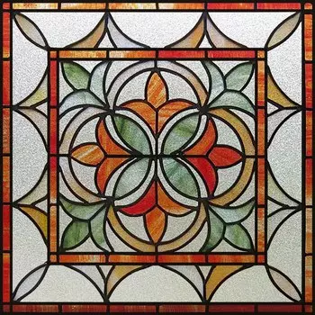 Витражная пленка Yesmet для окна, птицы, арт-деко, ПВХ