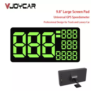 Vjoycar HUD GPS Спидометр Проекционный дисплей 9,8 ''Большой экран для грузовика Автомобиль KM/h MPH Сигнализация Smart Gauge Электронные аксессуары