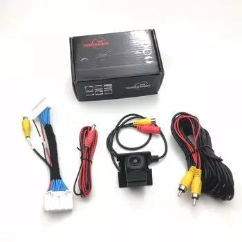 VKAUTO для Mazda 2 Demio DJ Hatch 2015 ~ 2023 камера заднего вида «рыбий глаз» работает с oem стерео адаптером резервной парковочной камеры заднего вида