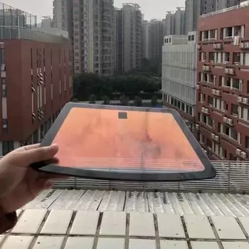 VLT 78% накладки на лобовое стекло автомобиля «Закатный красный хамелеон», оптическая пленка для изменения цвета красного оранжевого цвета, оконная фольга, солнечная пленка 75/100x300cm