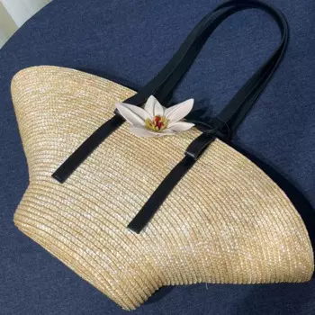 Вместительная плетеная женская сумка-тоут, новинка 2024, женская сумка для отдыха, женская сумка на плечо