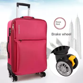 Вместительная сумка для багажа, раздвижная тележка, Женская дорожная сумка из ткани Оксфорд, прочный чемодан с паролем, Чемодан 28 дюймов чемоданы на колесах