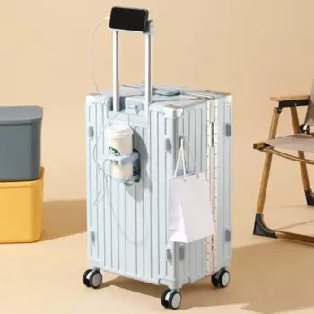 Вместительный чемодан, утолщенная USB-подставка для телефона, чемодан длиной 28, 32 дюйма, алюминиевая рама, с паролем, для путешествий, чемоданы на колесах