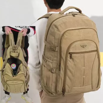 Вместительный холщовый рюкзак для кемпинга, водонепроницаемая дорожная сумка 70 л для активного отдыха, походов, скалолазания, чемодан, Мужская походная сумка