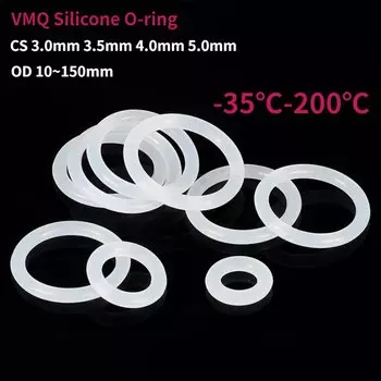 VMQ силиконовые кольца для уплотнения 3.0/3.5/4.0/5.0 мм OD 10~150 мм