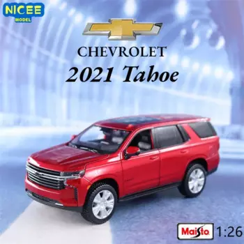 Внедорожник Maisto 1:26 2021 Chevrolet Tahoe внедорожник литая модель автомобиля из металлического сплава детские игрушки коллекционные подарки B814