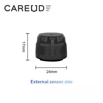 Внешний датчик CAREUD со сменным аккумулятором, Сменный датчик давления в шинах CAREUD TPMS, 0-8 бар, 1 шт.