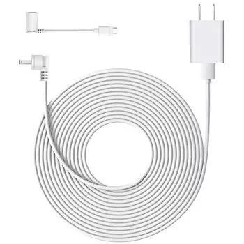 Внешний зарядный кабель 25 футов/7,6 м для кольцевой батареи камеры/прожекторной камеры, аккумулятор HD-камеры с USB-портом, быстрое зарядное устройство