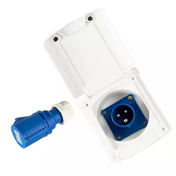 Внешняя вилка и розетка 16А для автодома, водонепроницаемая, IP44, с крышкой