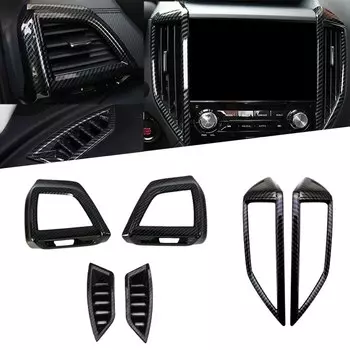 Внутренняя отделка ABS для вентиляционного отверстия кондиционера, декоративная крышка, отделка, автомобильные аксессуары, подходит для Subaru Forester 2019 -2024