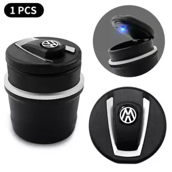 Внутренняя пепельница со светодиодной подсветкой, портативный держатель для дымового пепла для Volkswagen MK5 MK6 MK7 Polo Golf 6 Golf 7, аксессуары для стайлинга автомобилей