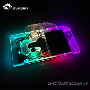 Водоблок BYKSKI для Zotac RTX2070super-8GD6 HA/MINI OC A-RGB/RGB, полное покрытие, медный, радиаторный блок, радиатор для графической карты