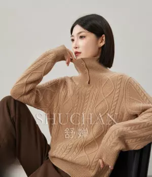 Водолазка, цельношерстяной свободный вязаный свитер, женский 24, осенне-зимние костюмы De Mujer, корейский наряд Pull Femme