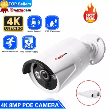 Водонепроницаемая IP-камера видеонаблюдения, 8 Мп, 4K