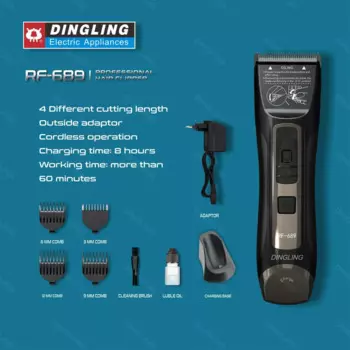 Водонепроницаемая машинка для стрижки волос Dingling, электрические мужские машинки для стрижки волос, машинки для стрижки волос с зарядной базой