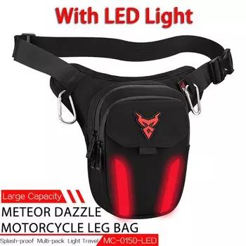 Водонепроницаемая мотоциклетная сумка со светодиодной подсветкой, повседневная поясная сумка для мотоцикла и велосипеда, спортивная сумка через плечо для спорта на открытом воздухе, мотоциклетная сумка для верховой езды