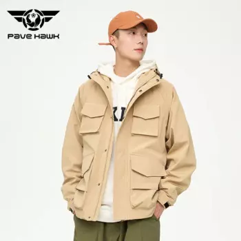 Водонепроницаемая мужская куртка с несколькими карманами, уличная спортивная куртка для кемпинга, походов, рыбалки, скалолазания, ветрозащитное износостойкое пальто с капюшоном