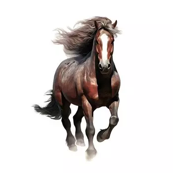 Водонепроницаемая наклейка «Красивая бегущая лошадь» QT16