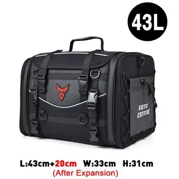 Водонепроницаемая сумка на заднее сиденье для мотоцикла, вместительный рюкзак из углеродного волокна для защиты от дождя, 46 л