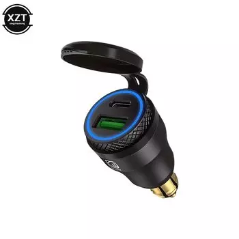 Водонепроницаемое зарядное устройство для мотоцикла, 30 Вт, QC3.0, USB C-тип, адаптер питания PD, розетка Hella DIN, быстрое зарядное устройство для BMW Ducati Triumph