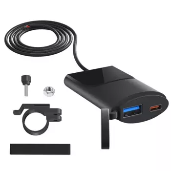 Водонепроницаемое зарядное устройство с USB-портом для мотоцикла, 30 Вт