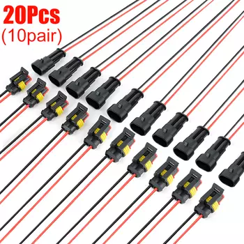 Водонепроницаемые электрические разъемы eoopee 2-контактные 10/12/20 шт.