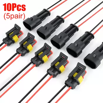 Водонепроницаемые автомобильные разъемы eoopee 2-контактные 10/12/20 шт