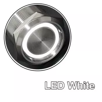 Водонепроницаемые металлические кнопочные переключатели 22 мм со светодиодом/без светодиода, кнопка самосброса/самоблокировки, 2НО, винтовая клемма, тип 20A250vac