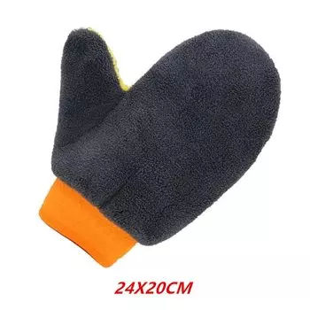 Водонепроницаемые перчатки из синели из микрофибры для мытья автомобиля, толстые варежки для чистки автомобиля, восковая щетка для детализации, двусторонние перчатки для ухода за автомобилем