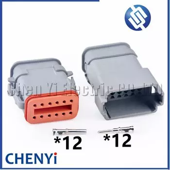Водонепроницаемые разъемы Deutsch DT серии yuyi DT04-12P-E008 DT06-12S-E008 DT04-12P DT06-12S
