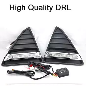 Водонепроницаемые светодиодные дневные ходовые огни ECAHAYAKU для Ford Focus 3 2012 2013 2014 DRL, 12 Светодиодный