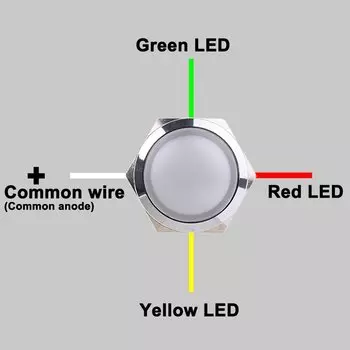 Водонепроницаемые светодиодные индикаторы DIANQI 12/16/19/22 мм