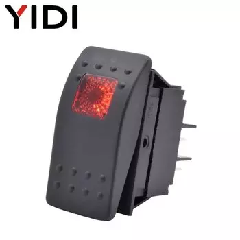 Переключатель освещения для автомобиля лодки, водонепроницаемый, 4-контактный, 12 В, 24 В, 220 В, 5 шт. или 10 шт.