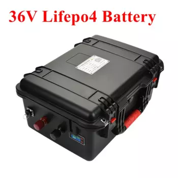 Водонепроницаемый 36 в 150 Ач 100 Ач 120 Ач LiFepo4 литиевый аккумулятор с BMS для рыбалки лодки солнечная система мотор EV RV + зарядное устройство 10 А