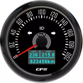 Водонепроницаемый 85 мм GPS-спидометр с GPS-антенной, 7 цветов, подсветка для мотоцикла, морской лодки, автомобиля, грузовика, измеритель скорости 12 В 24 В