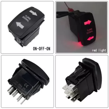 Водонепроницаемый автопереключатель ABILKEEN 12/24V 25A 7-контактный 3-скоростной