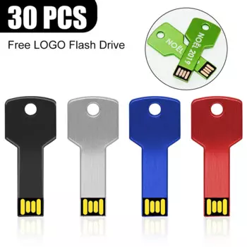 Водонепроницаемый флеш-накопитель в форме ключа, Usb 2,0, 4/8/16 ГБ, 30 шт./партия